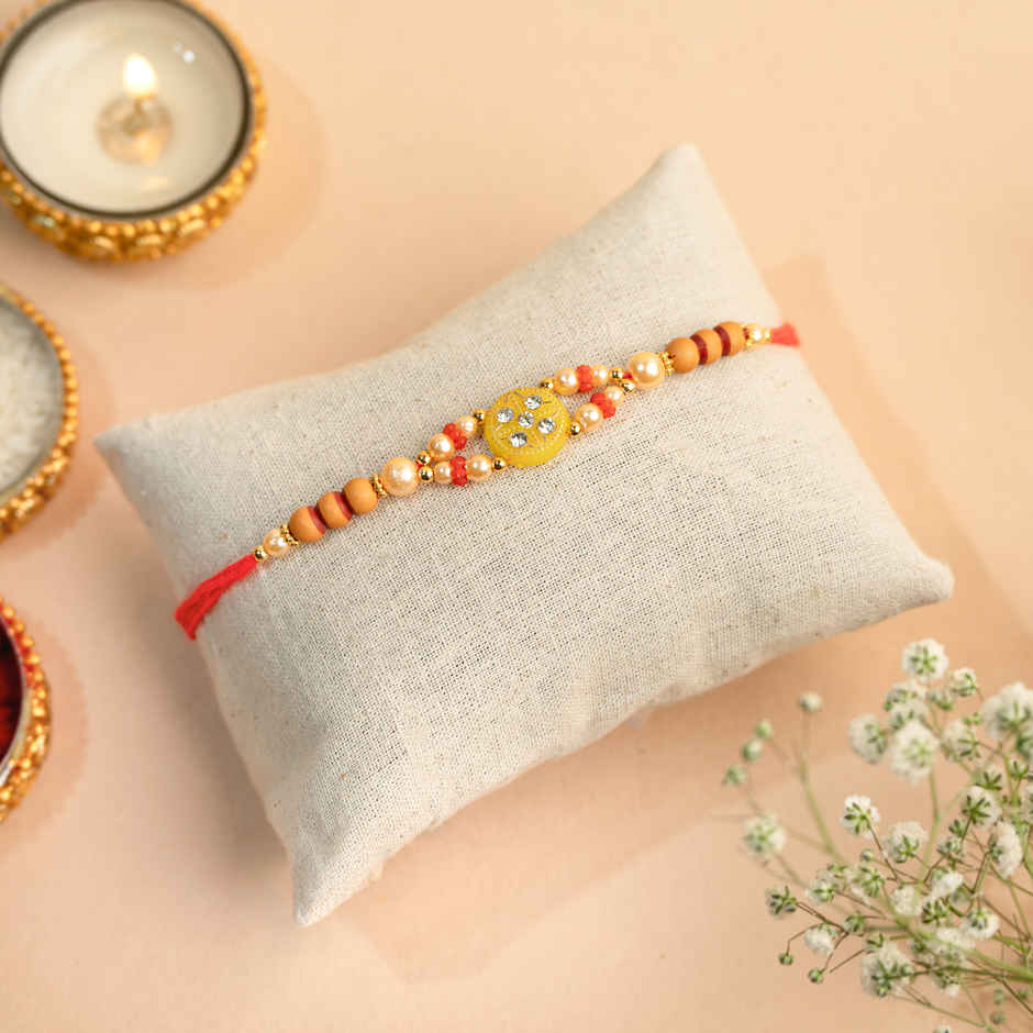 Rakhi for Brother | Beaded | Abstract | Pack of 1 | Shree Rakhi