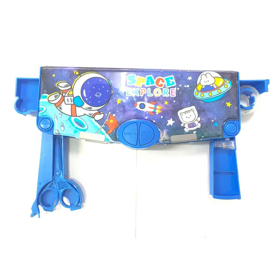 Chrome 7035 Magnetic Multifunctional Pencil Box For Kids (Design and Color May Vary)