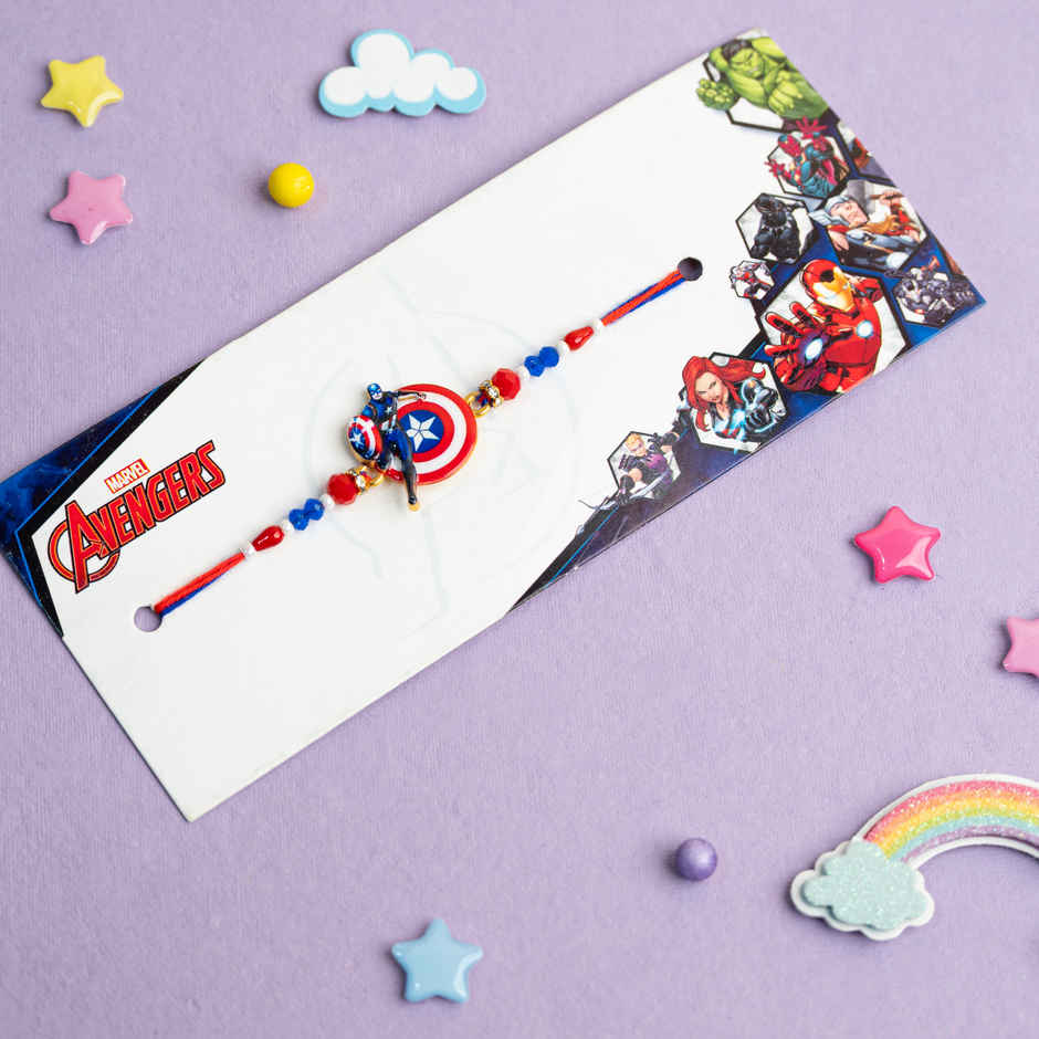 Captain America | Marvel | Kids Rakhi | Pack of 1 | Marvel Rakhi