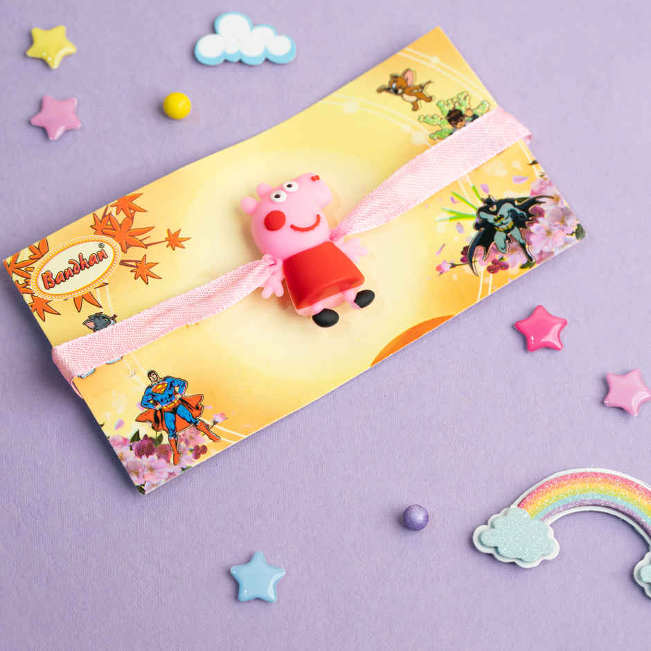 Kids Rakhi | Adorable Peppa Pig | Pack of 1 | Tomuncle
