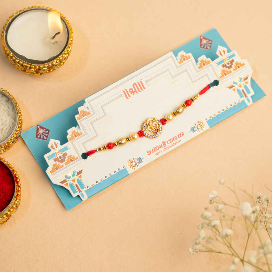 Rakhi for Brother | Lord Ganesh | Religious | Pack of 1 | Shree Rakhi