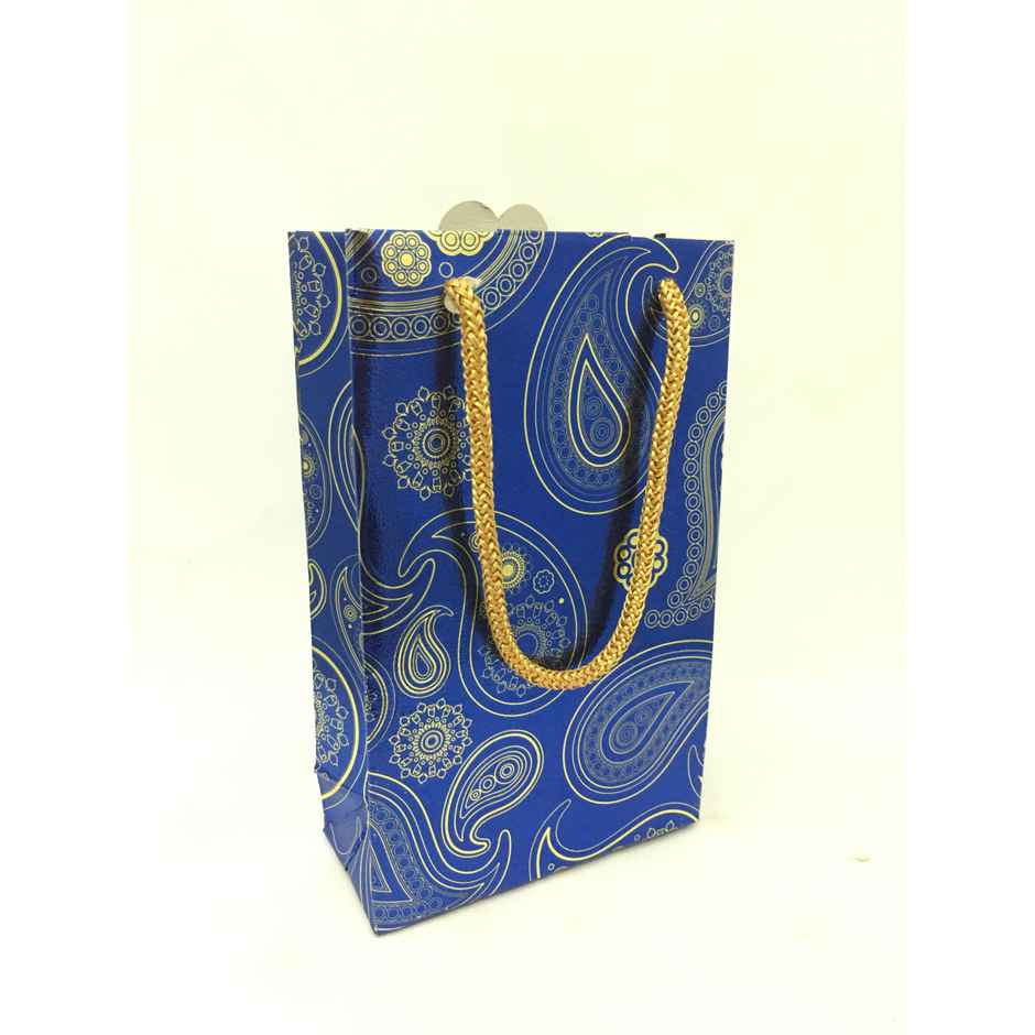 ABK Metallic Party Bag Single 7.5 x 4.5 x 2 Inches - Small Size (Colour May Vary)