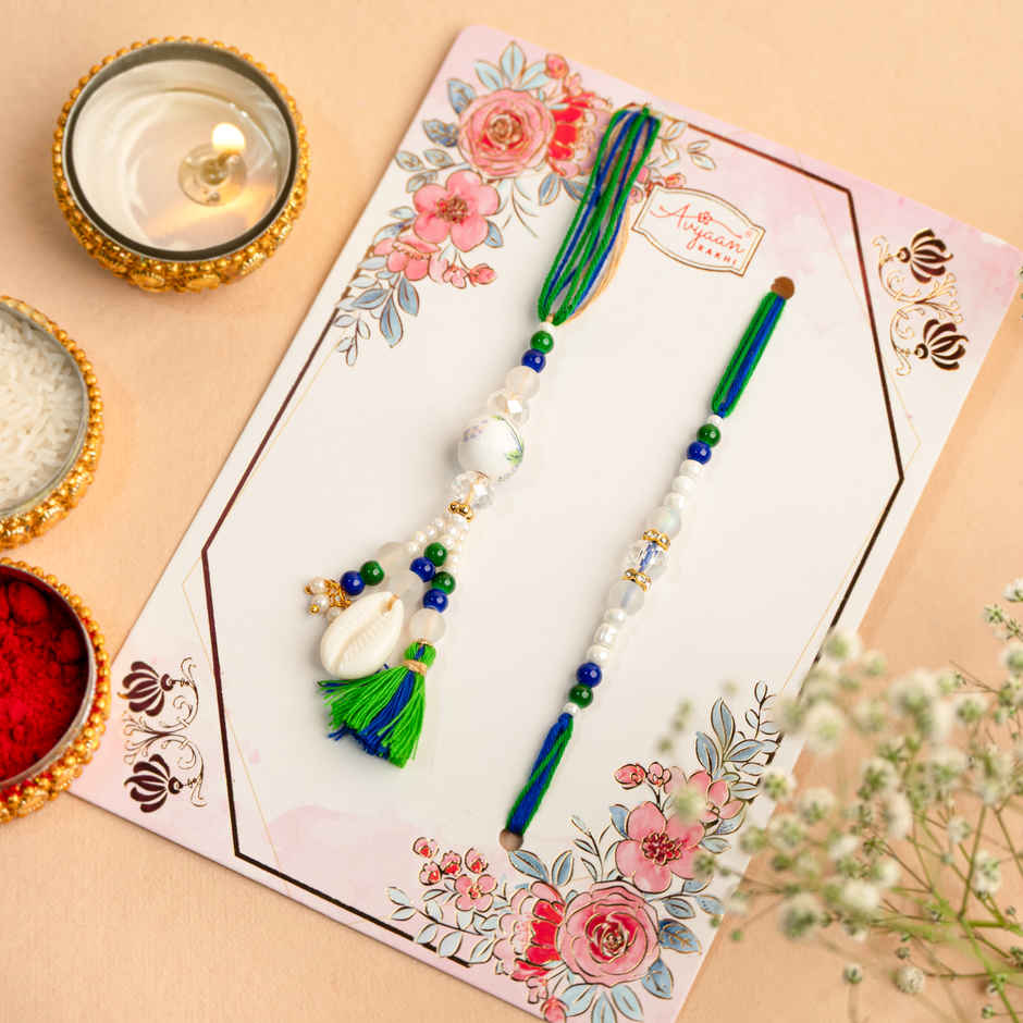 Bhaiya Bhabhi Rakhi | Beaded | Pack of 2 | Avyaan Rakhi