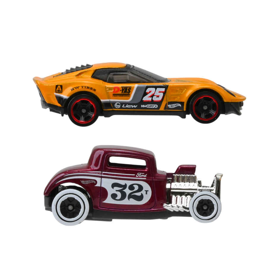 Hot Wheels 2-Car Pack of 1:64 Scale VehiclesTheme-JBK06
