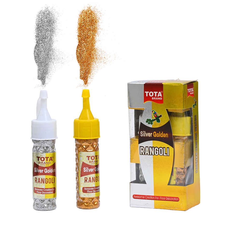Silver Golden Rangoli | Pack Of 2 | Tota