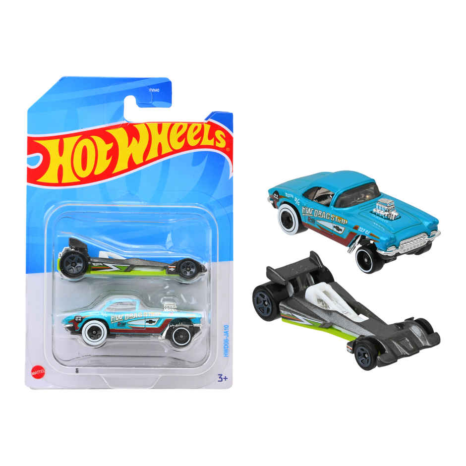 Hot Wheels 2-Car Pack of 1:64 Scale VehiclesTheme-HWD08