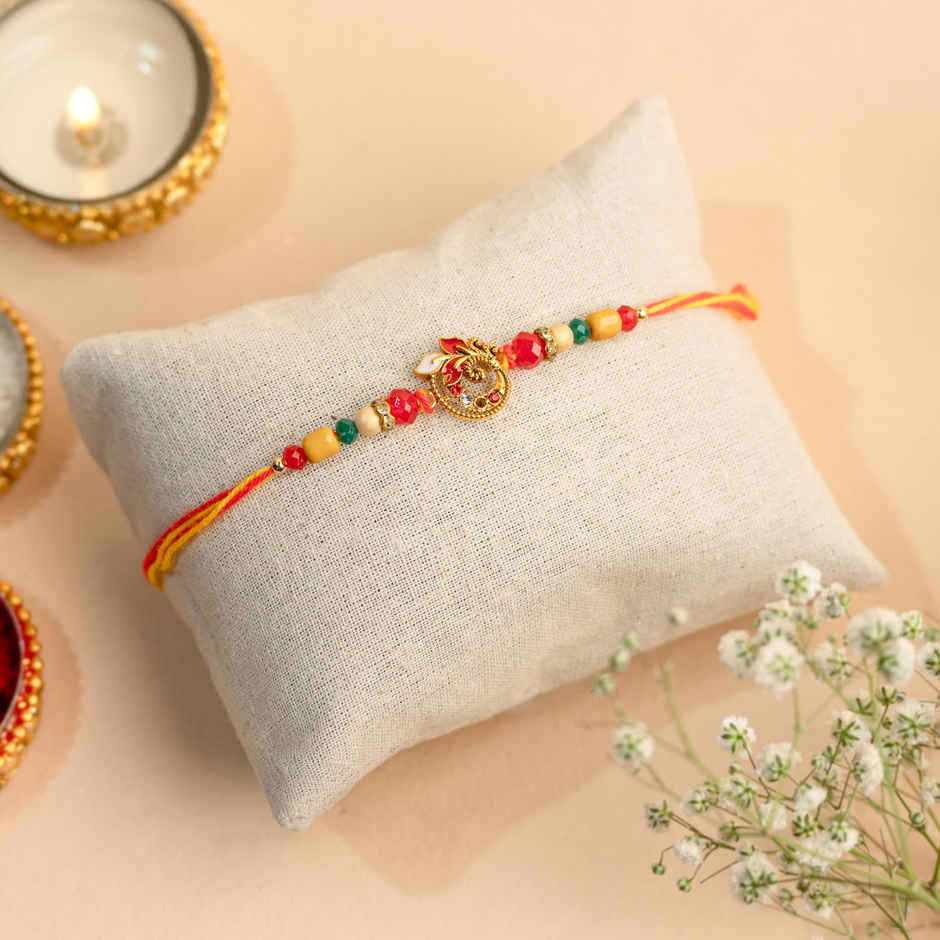 Rakhi for Brother | Peacock Design | Pack of 1 | Shree Rakhi