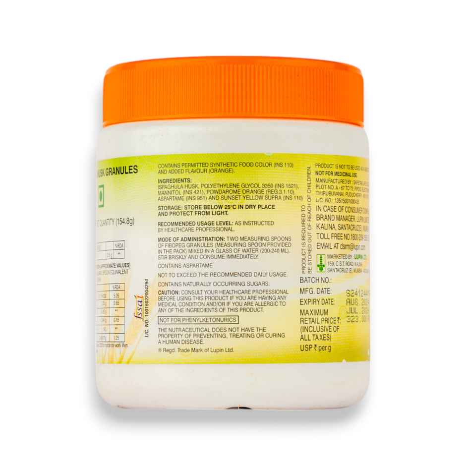 Fibopeg Orange Sugar Free Granules