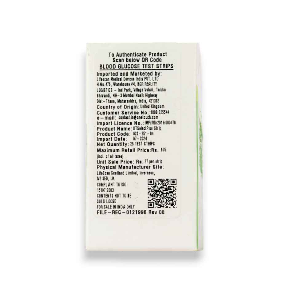 OneTouch Select Plus Test Strip