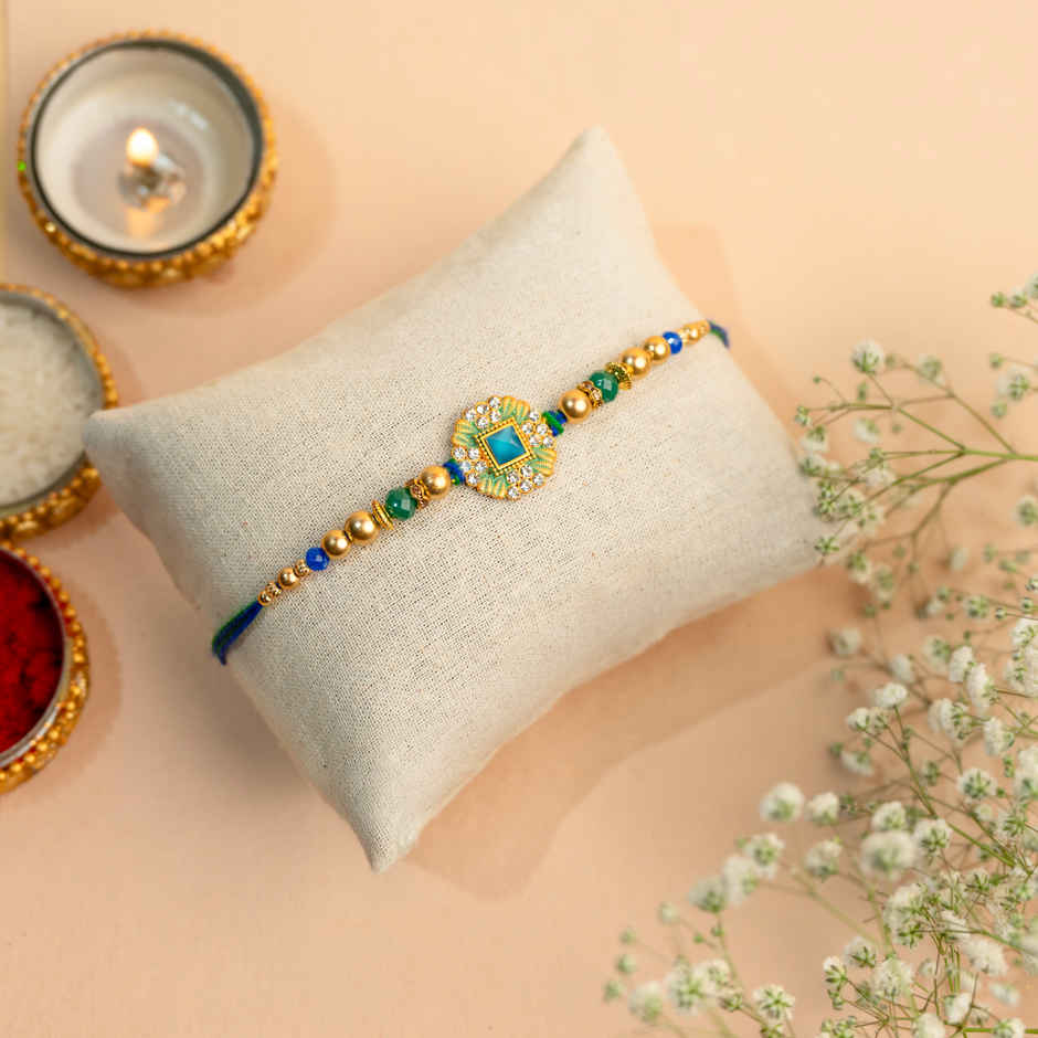 Rakhi for Brother | Studded | Stone | Pack of 1 | Shree Rakhi