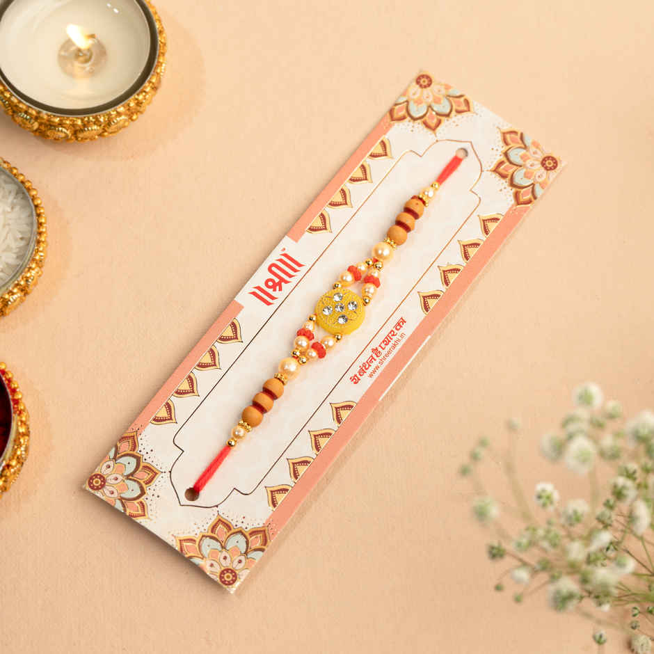 Rakhi for Brother | Beaded | Abstract | Pack of 1 | Shree Rakhi