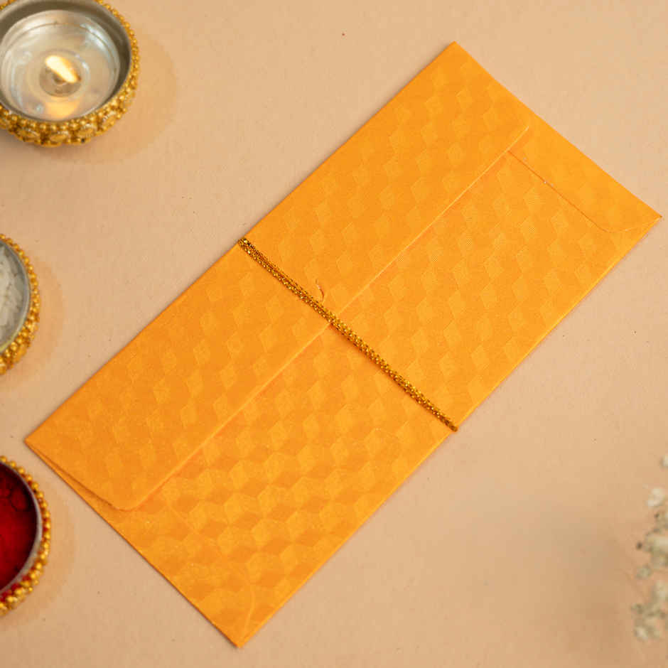 Shree Ganesh Orange Shagun Envelope With Coin | Picfest