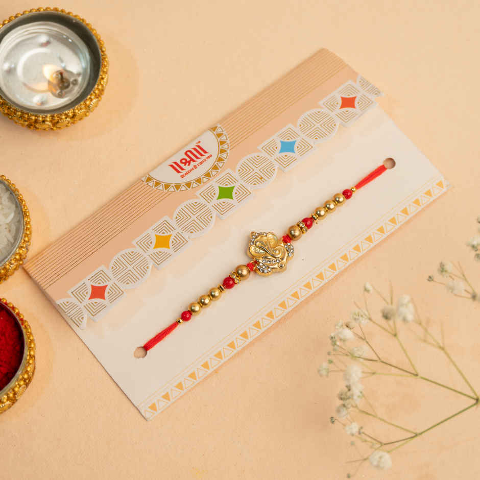 Rakhi for Brother | Lord Ganesh | Religious | Pack of 1 | Shree Rakhi