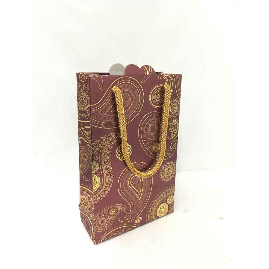 ABK Metallic Party Bag Single Gift Bag | 10.5 x 6.5 x 3 Inches | Colour May Vary