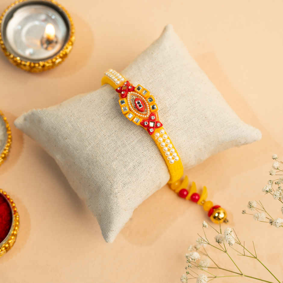 Lumba Rakhi for Bhabhi | Studded | Pack of 1 | Avyaan Rakhi