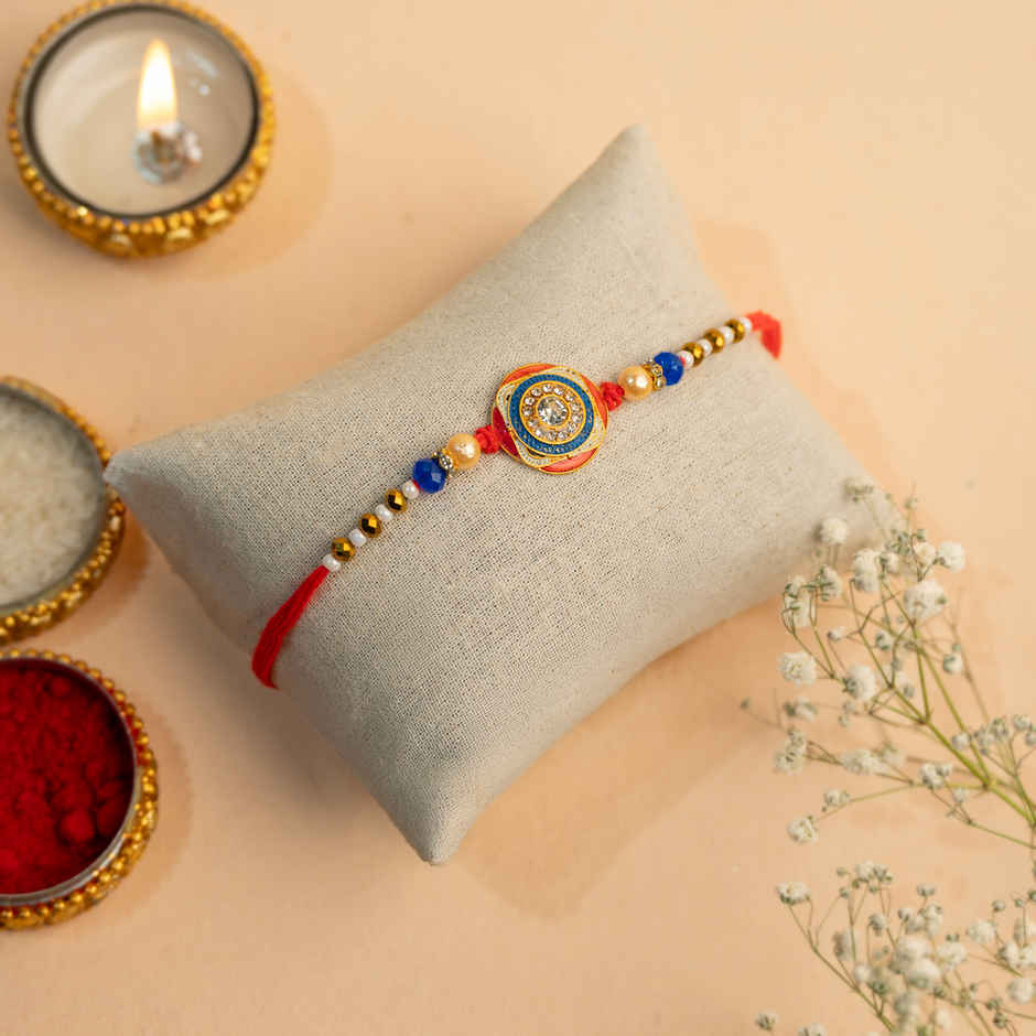 Rakhi for Brother | Studded | Stone | Pack of 1 | Shree Rakhi