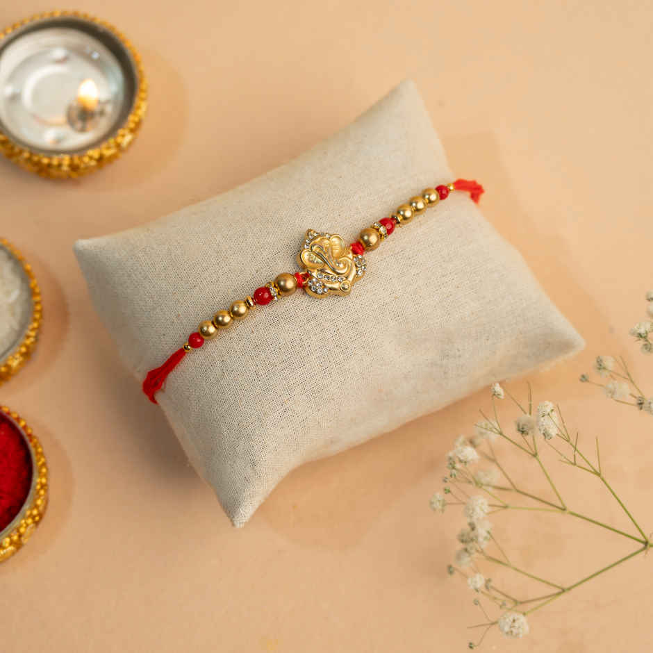 Rakhi for Brother | Lord Ganesh | Religious | Pack of 1 | Shree Rakhi