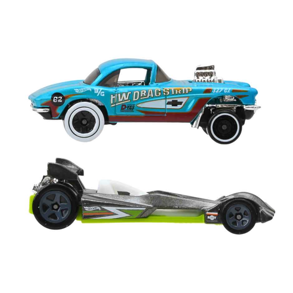 Hot Wheels 2-Car Pack of 1:64 Scale VehiclesTheme-HWD08