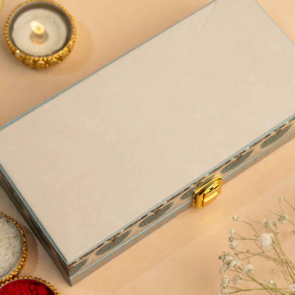 Diacraft Premium Peacock Elegance Double Gaddi Shagun Box | Pichai