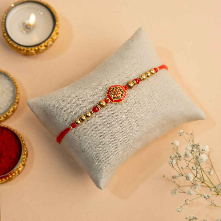 Rakhi for Brother | Studded | Stone | Pack of 1 | Shree Rakhi