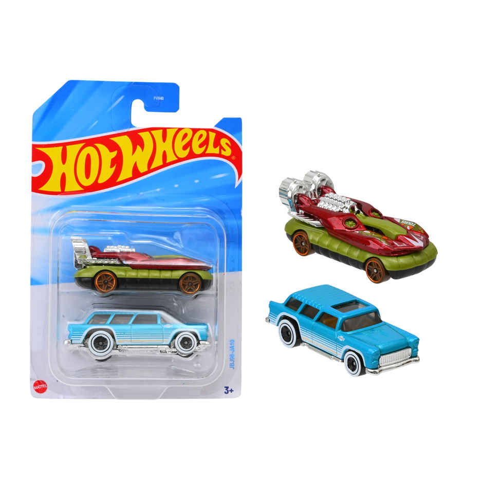 Hot Wheels 2-Car Pack of 1:64 Scale VehiclesTheme-JBJ98