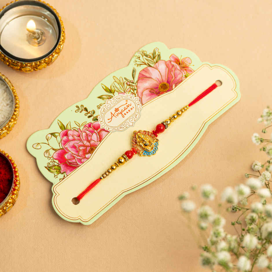 Rakhi for Brother | Lord Ganesh | Religious | Pack of 1 | Avyaan Rakhi