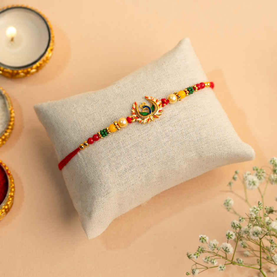 Rakhi for Brother | Dancing Peacock | Pack of 1 | Tomuncle