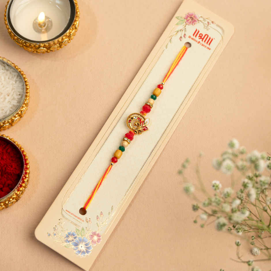 Rakhi for Brother | Peacock Design | Pack of 1 | Shree Rakhi