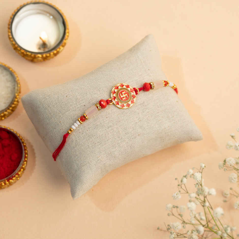 Rakhi for Brother | Swastik | Religious | Pack of 1 | Tomuncle