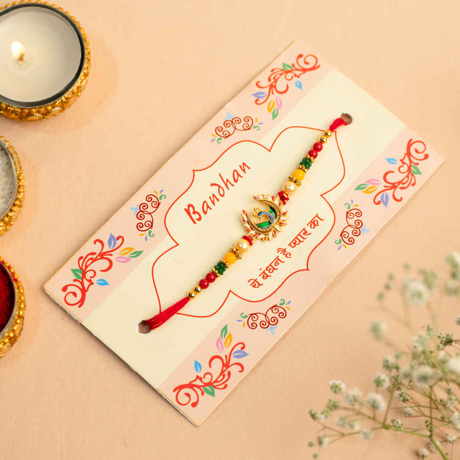 Rakhi for Brother | Dancing Peacock | Pack of 1 | Tomuncle