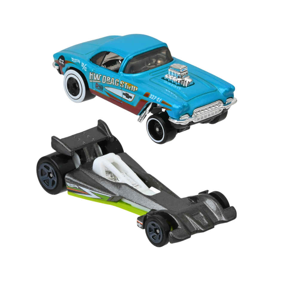 Hot Wheels 2-Car Pack of 1:64 Scale VehiclesTheme-HWD08