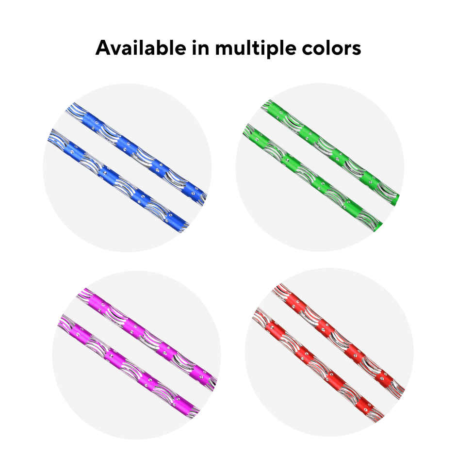 Aluminium Big Vertical Mix Dandiya Sticks | 15 Inches | House Of Festivals