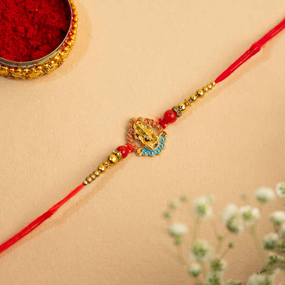 Rakhi for Brother | Lord Ganesh | Religious | Pack of 1 | Avyaan Rakhi