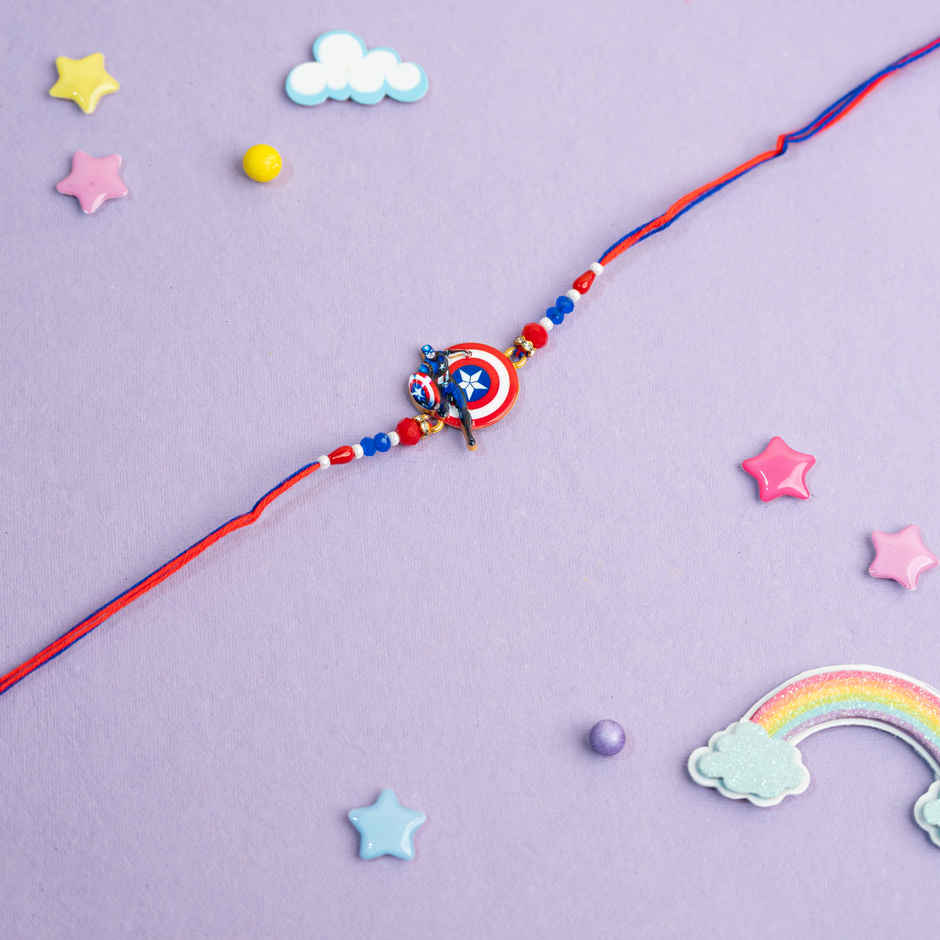 Captain America | Marvel | Kids Rakhi | Pack of 1 | Marvel Rakhi