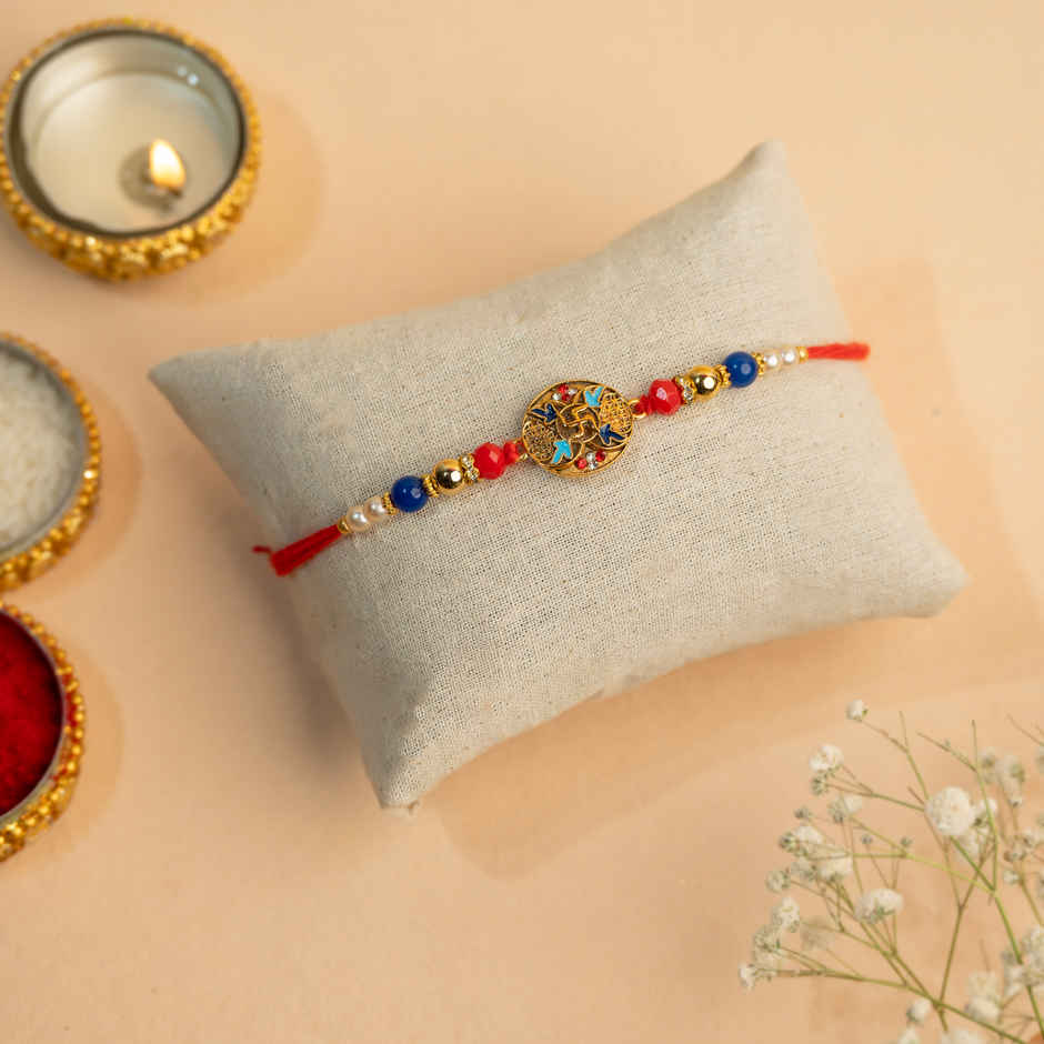 Rakhi for Brother | Swastik | Stone | Pack of 1 | Shree Rakhi