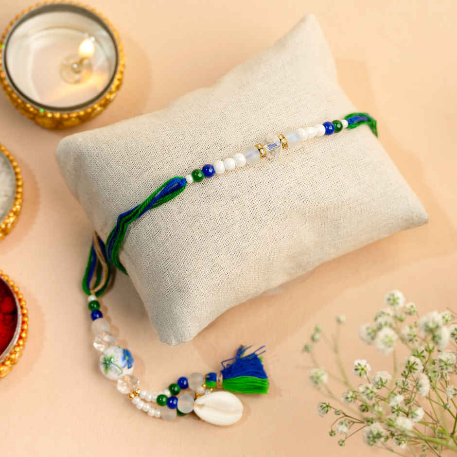 Bhaiya Bhabhi Rakhi | Beaded | Pack of 2 | Avyaan Rakhi