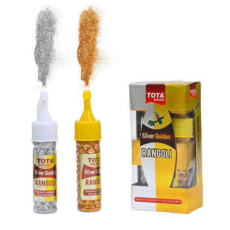 Silver Golden Rangoli | Pack Of 2 | Tota