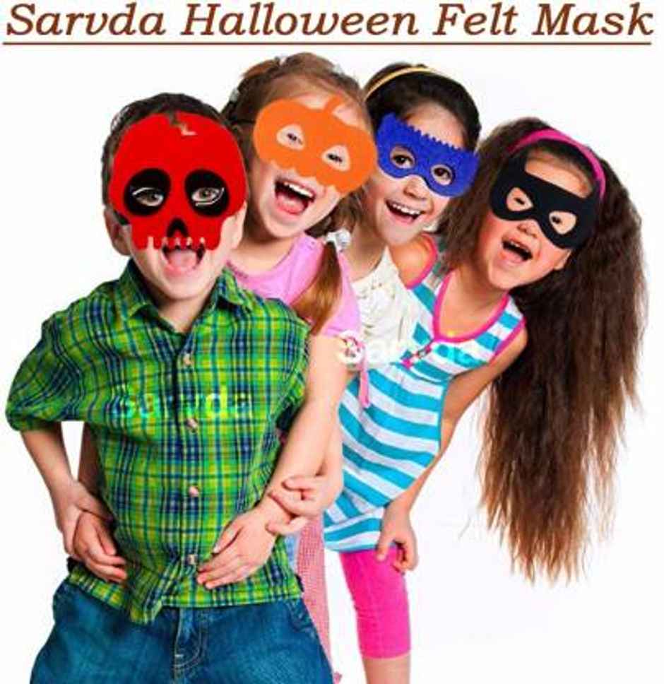 Holi Felt Mask (Pack Of 4)