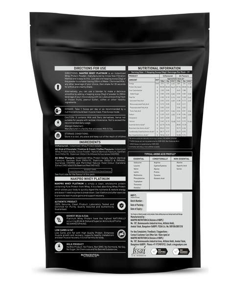 Nakpro Platinum Whey Protein Isolate Double Rich Chocolate 28G Protein 6.4G Bcaa