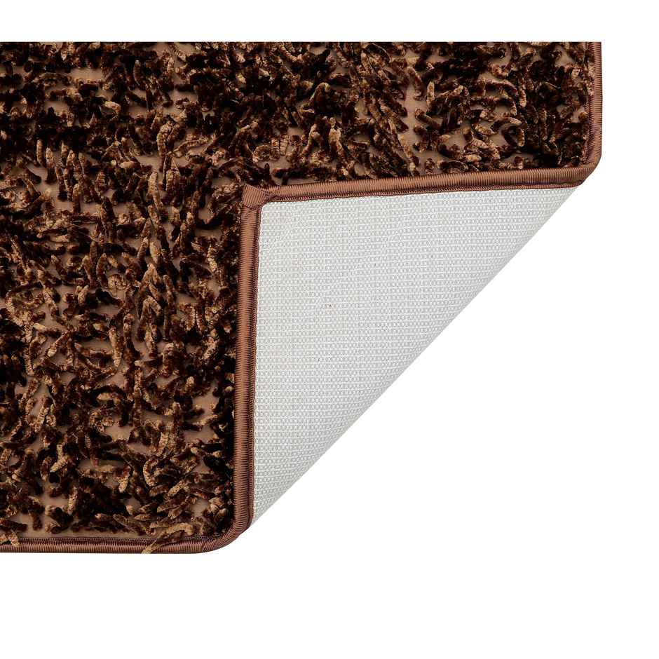 Homeharmony Anti- Skid Brown Furry Door Mat | 54 x 140 cm