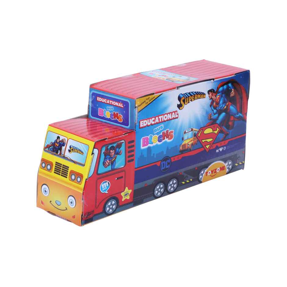 Toyzone Superman Educational Bus Blocks 111 Piece