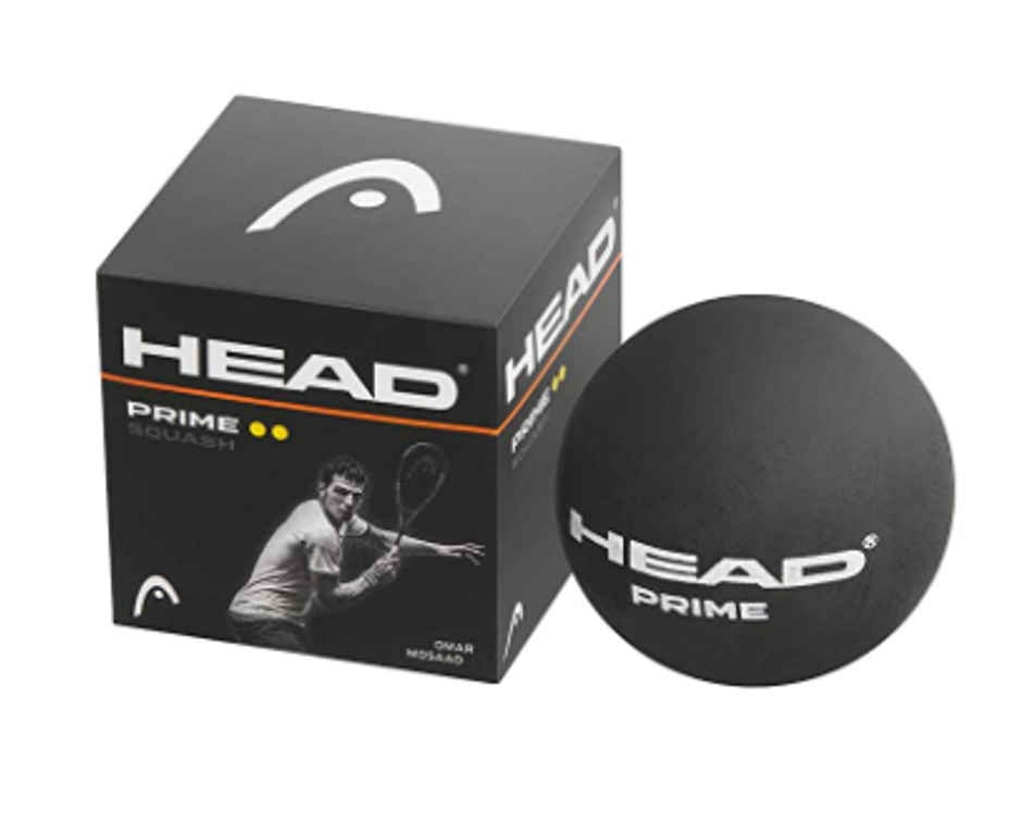 Head Prime Double Dot Rubber Squash Ball | High-Performance Game Ready