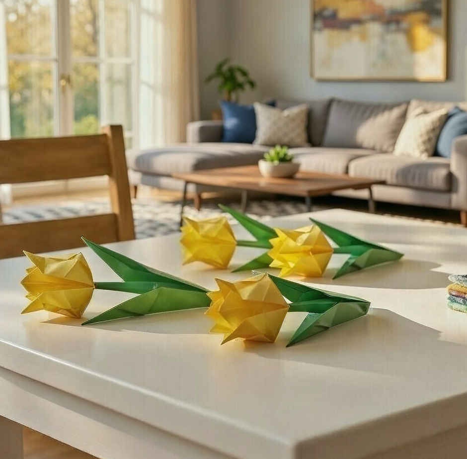 Origami Flowers Making Kit | DIY Paper Folding Kit for Creating Beautiful Origami Flowers|Oye Happy