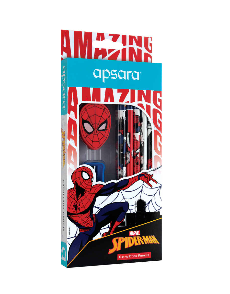 Apsara Spider-Man Pencils | Extra Dark Pencils | Hexagonal Body for Strong Grip