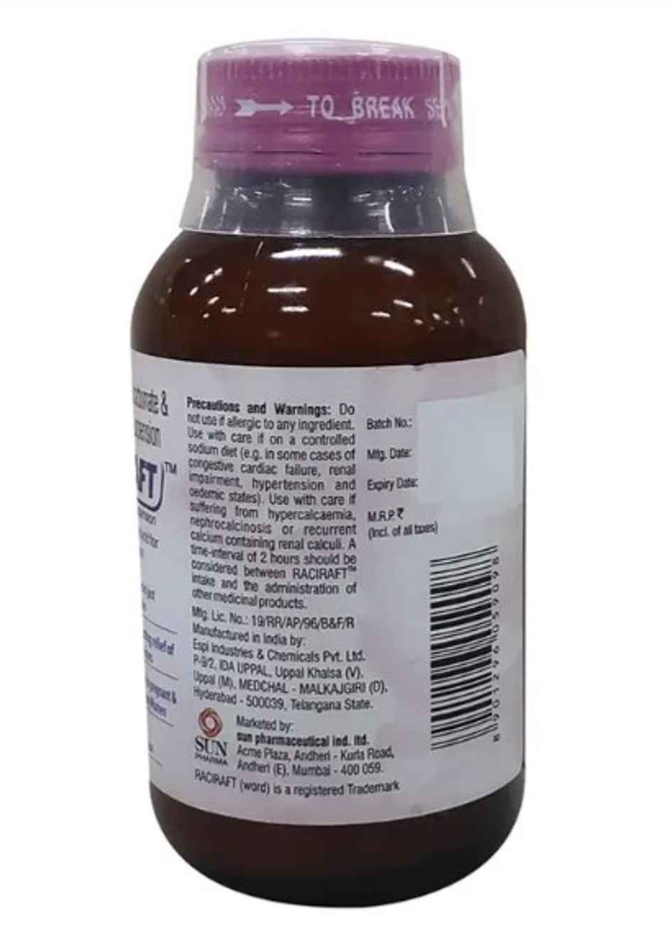 Raciraft Mixed Berry Flavour Sugar Free Oral Suspension