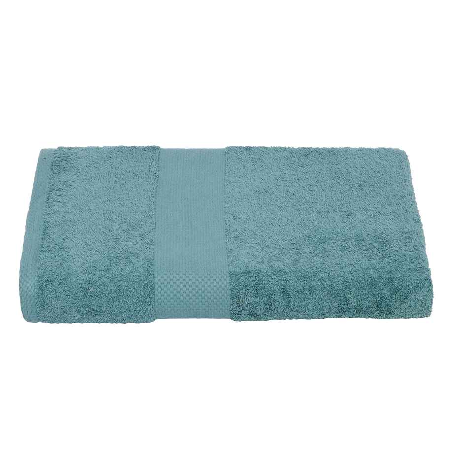 Dream Living Cotton Rich Bath Towel | 400 GSM | Ultra | Absorbent | 27 x 55 in Aqua Green