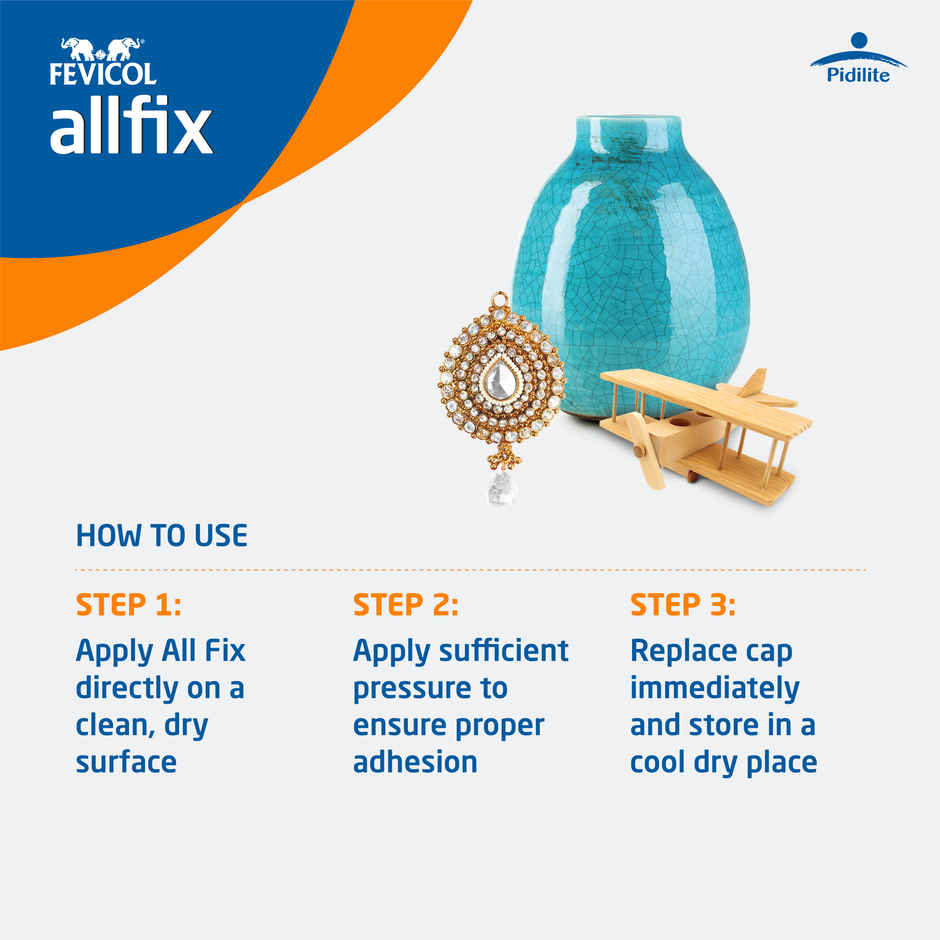 Fevicol Allfix Clear and Non-Staining All Purpose Adhesive (20 ml) Combo