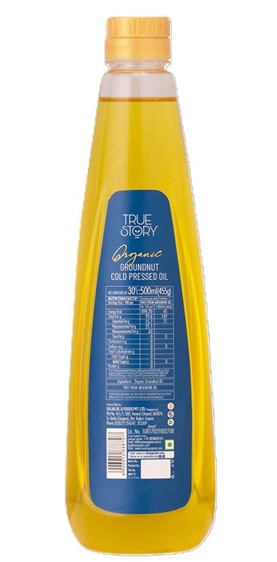 True Story Cold Pressed Organic Groundnut Oil