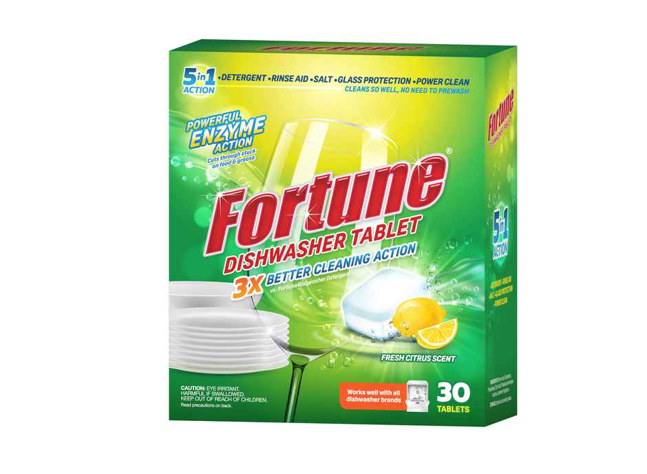 Fortune Dishwasher Tablets, 5 in 1 Action, Fresh Scent