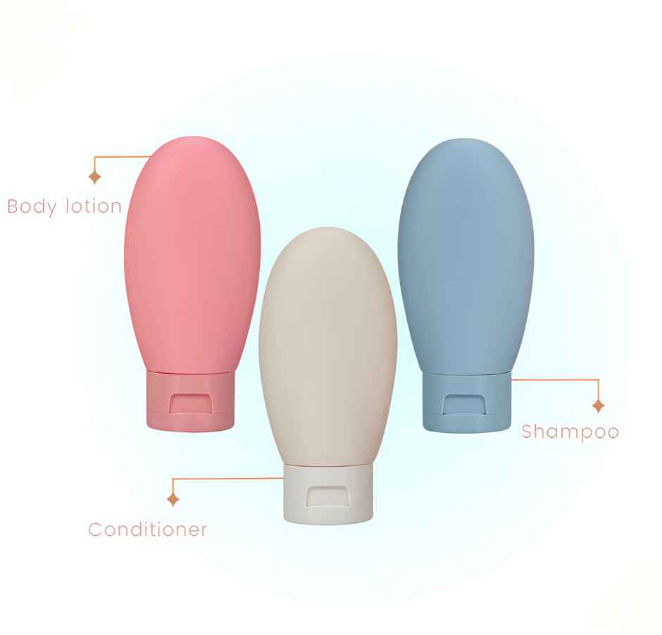 Lazer Refillable Travel Bottles for Toiletries Silicone Container